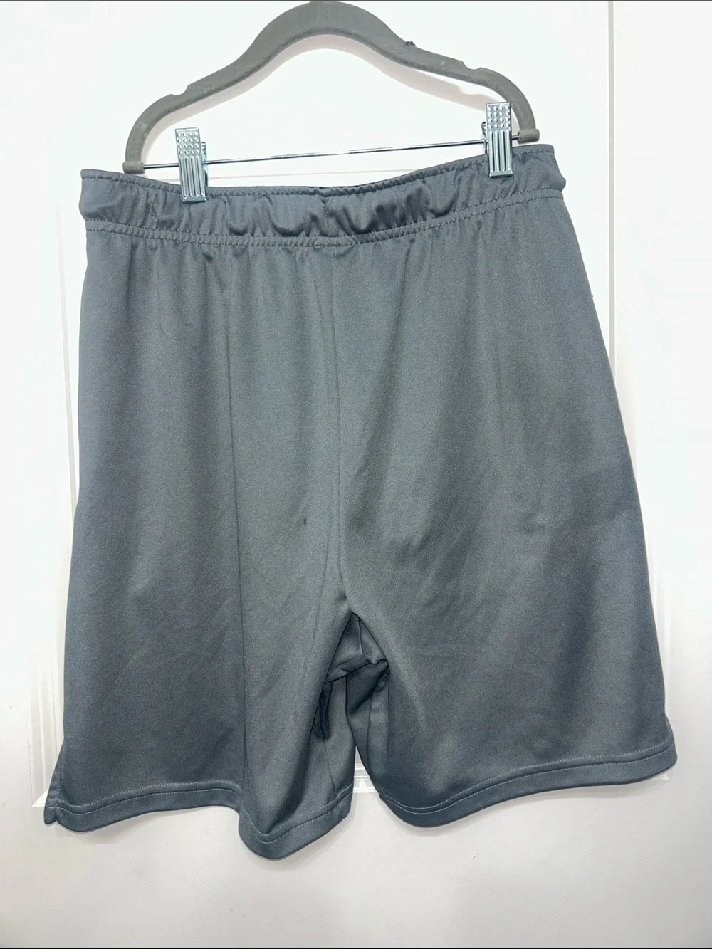 Nike Men’s Gray Athletic Shorts with Black Swoosh